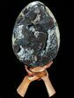 Septarian Dragon Egg Geode - Crystal Filled #73781-1